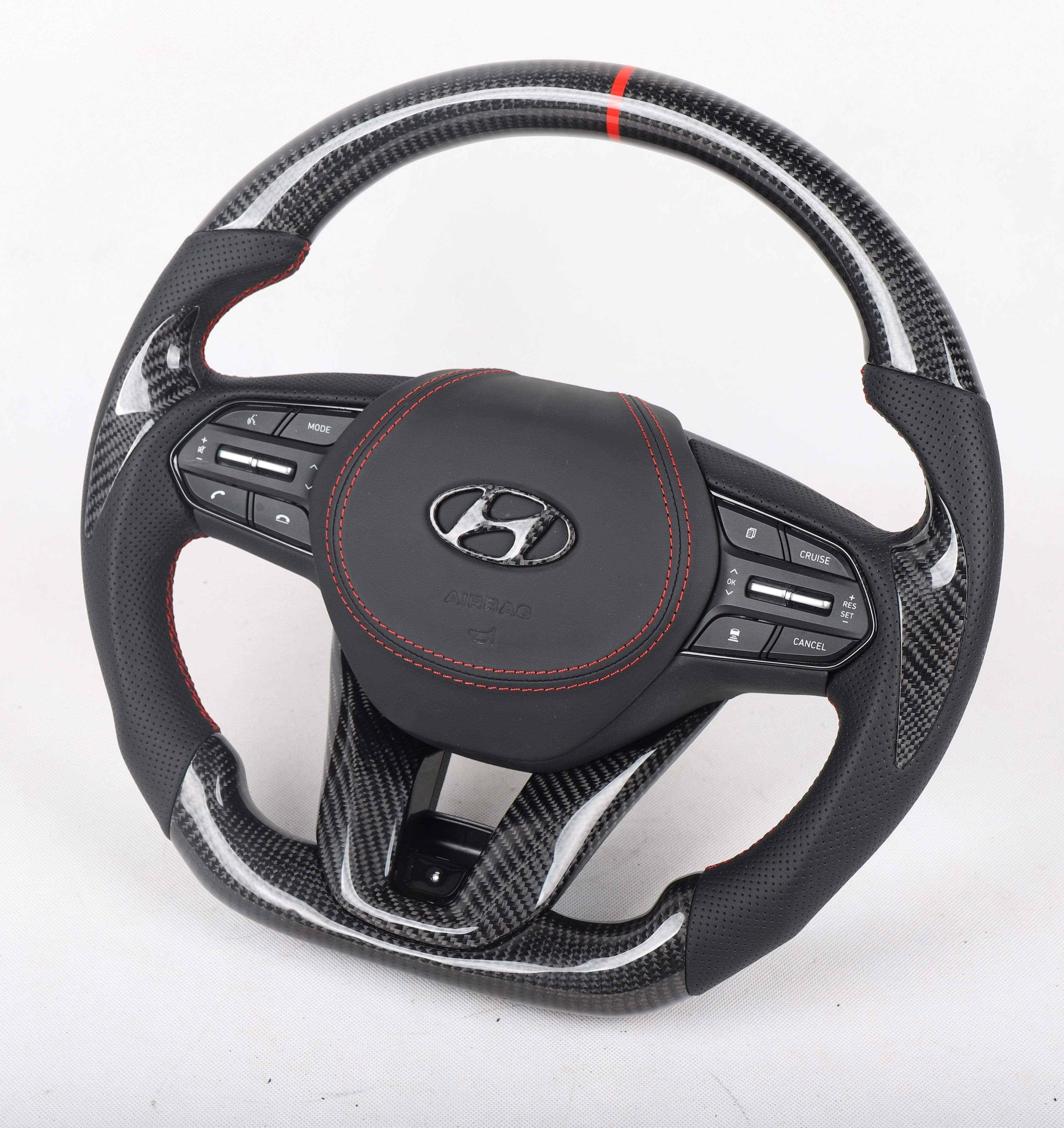 2019-2023 Hyundai Santa Fe Custom Carbon Fiber Steering Wheel, reference RCC-HYUNDAI-07