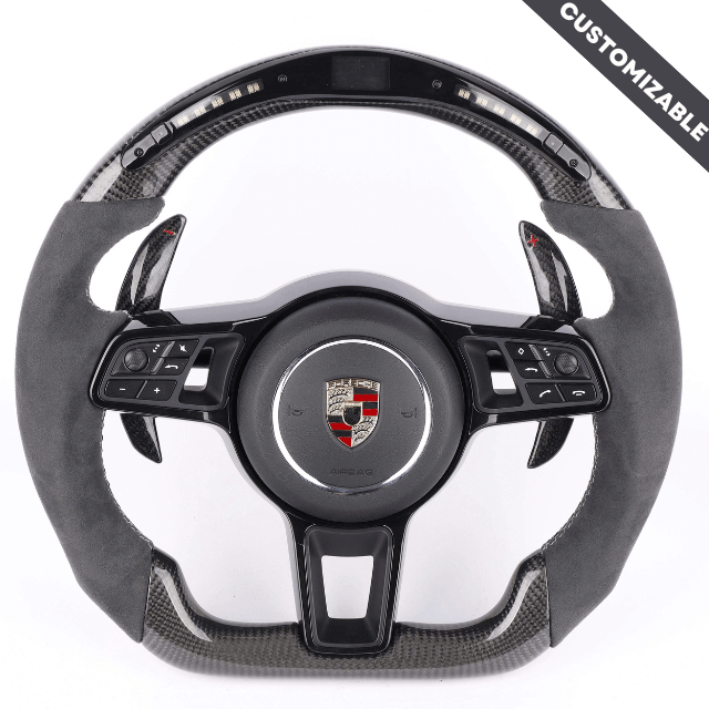 Porsche Custom Carbon Fiber Steering Wheel - Fits 2008+ Models with Selected Upgrade Packages, reference RCC-PORSCHE-04