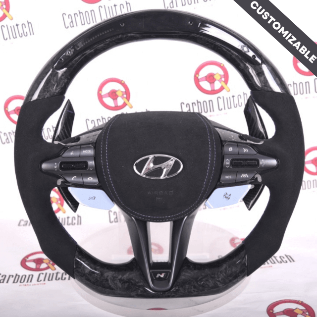 Hyundai N Custom Carbon Fiber Steering Wheel for Elantra N, Veloster N, i30 N & Kona N, reference RCC-HYUNDAI-05