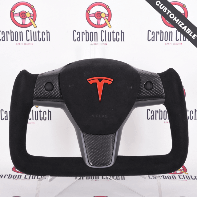Yoke Tesla Model 3/Y Custom Carbon Fiber Steering Wheel, reference RCC-TESLA-04