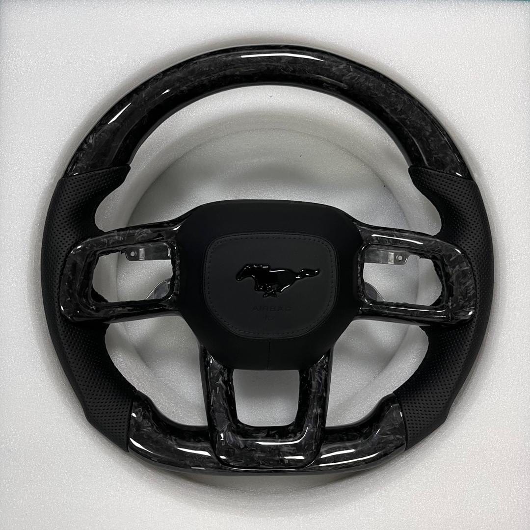 2024-2025 Ford Mustang Custom Carbon Fiber Steering Wheel, reference RCC-FORD-05