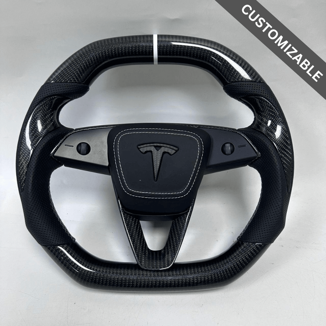 2024+ Tesla Model 3/Y Carbon Fiber Steering Wheel, Custom Built, reference RCC-TESLA-06