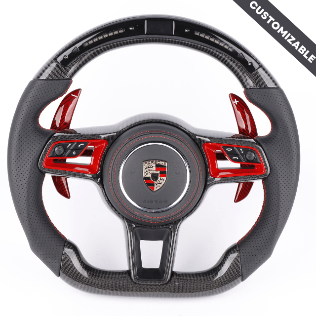 2017+ Porsche Macan Custom Carbon Fiber Steering Wheel, reference RCC-PORSCHE-01