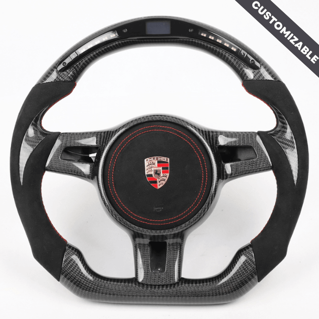 Porsche 911, Boxster, Cayman, Cayenne, and Panamera (2009-2016) Custom Carbon Fiber Steering Wheels, reference RCC-PORSCHE-03