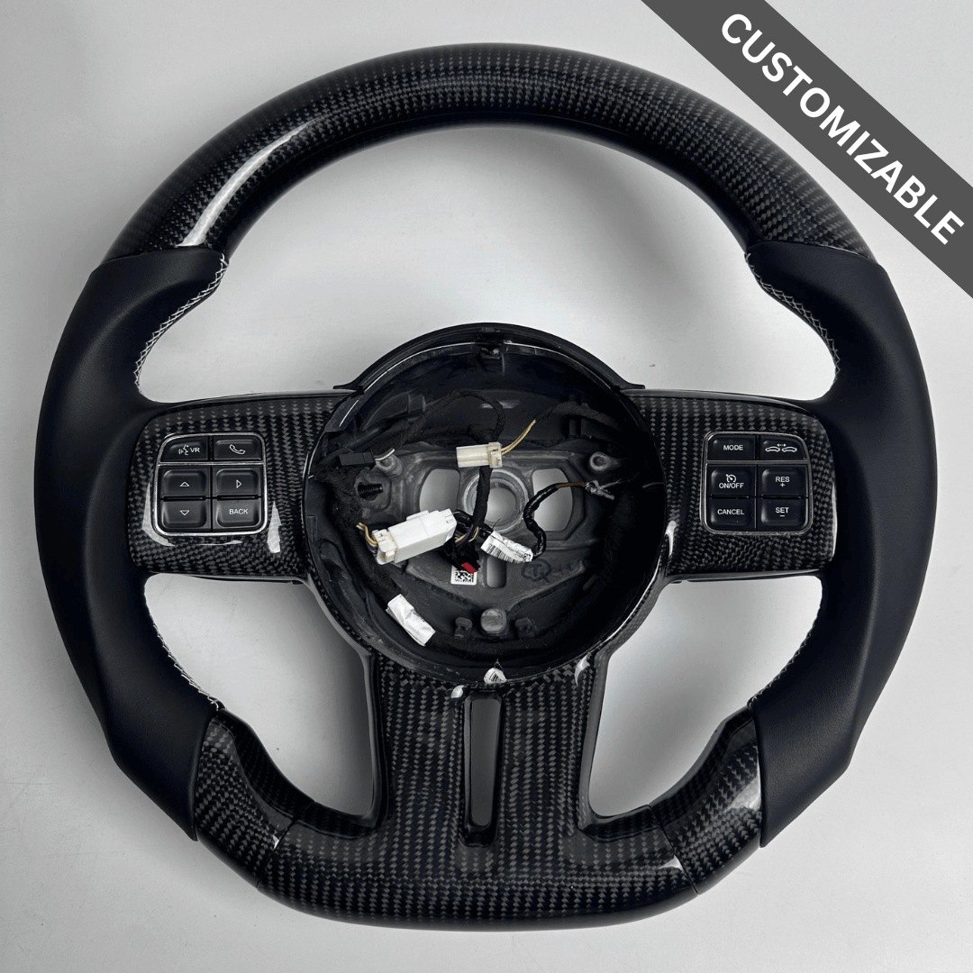2010-2014 Dodge Charger/Challenger SRT Carbon Fiber Steering Wheel, reference RCC-DODGE-06