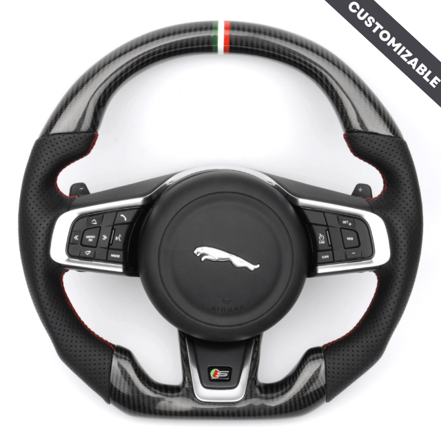 2017-2024 Jaguar E-Pace/F-Pace Custom Carbon Fiber Steering Wheel, reference RCC-JAGUAR-04