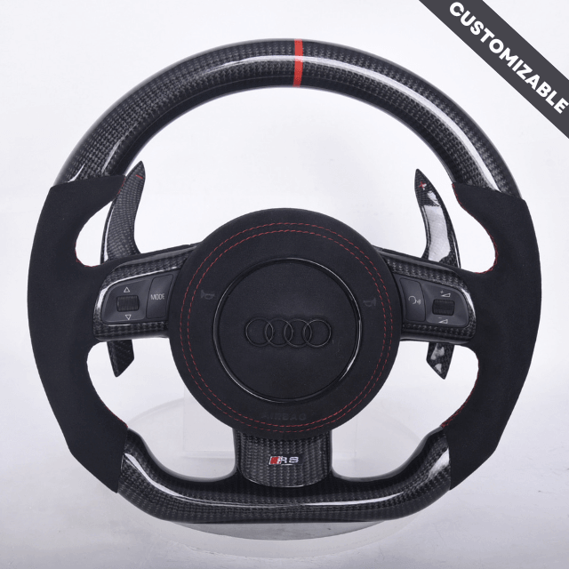 2007+ Audi TT, TTRS, R8 Custom Carbon Fiber Steering Wheel, reference RCC-AUDI-07