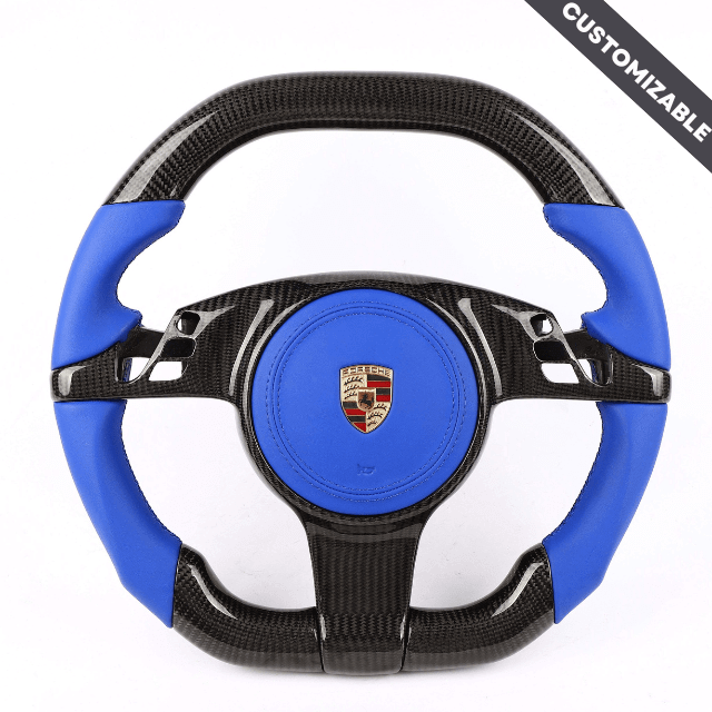 Porsche (2009+) 911, Boxster, Cayman, Cayenne, Panamera Custom Carbon Fiber Steering Wheel, reference RCC-PORSCHE-07
