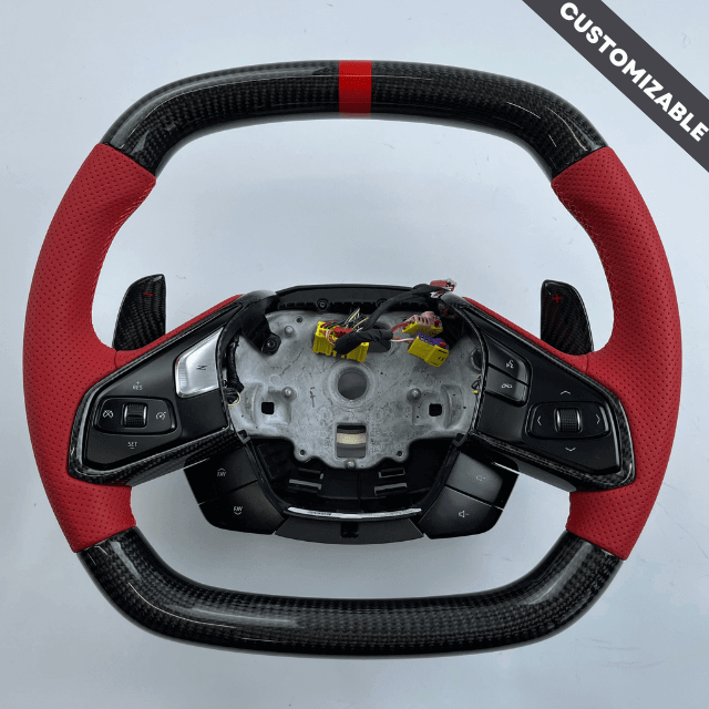 Chevrolet Corvette C8 Custom Carbon Fiber Steering Wheel, reference RCC-CHEVROLET-03