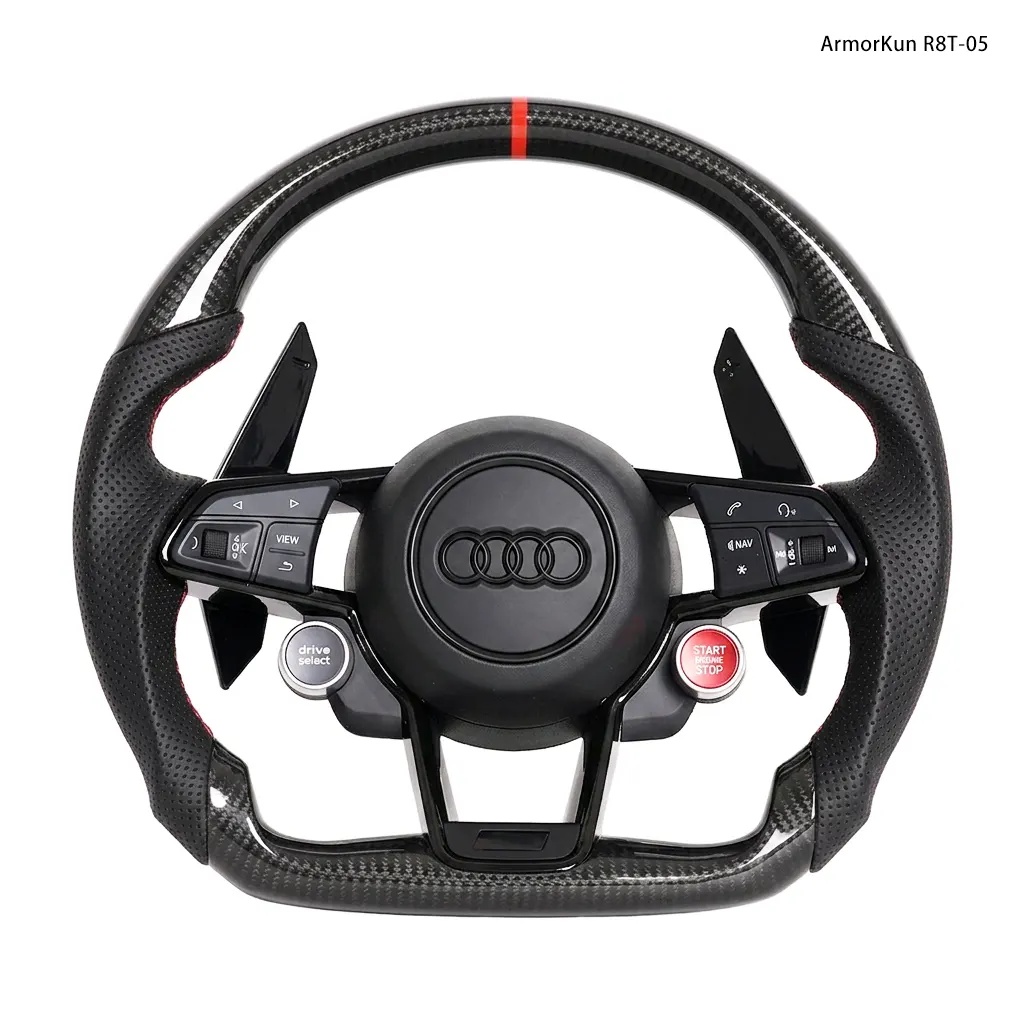 Audi R8 Steering Wheel & Audi Carbon Fiber Steering Wheel for A4, A5, A6, A7, Q5 & RS Models, reference AK-WEB-3203