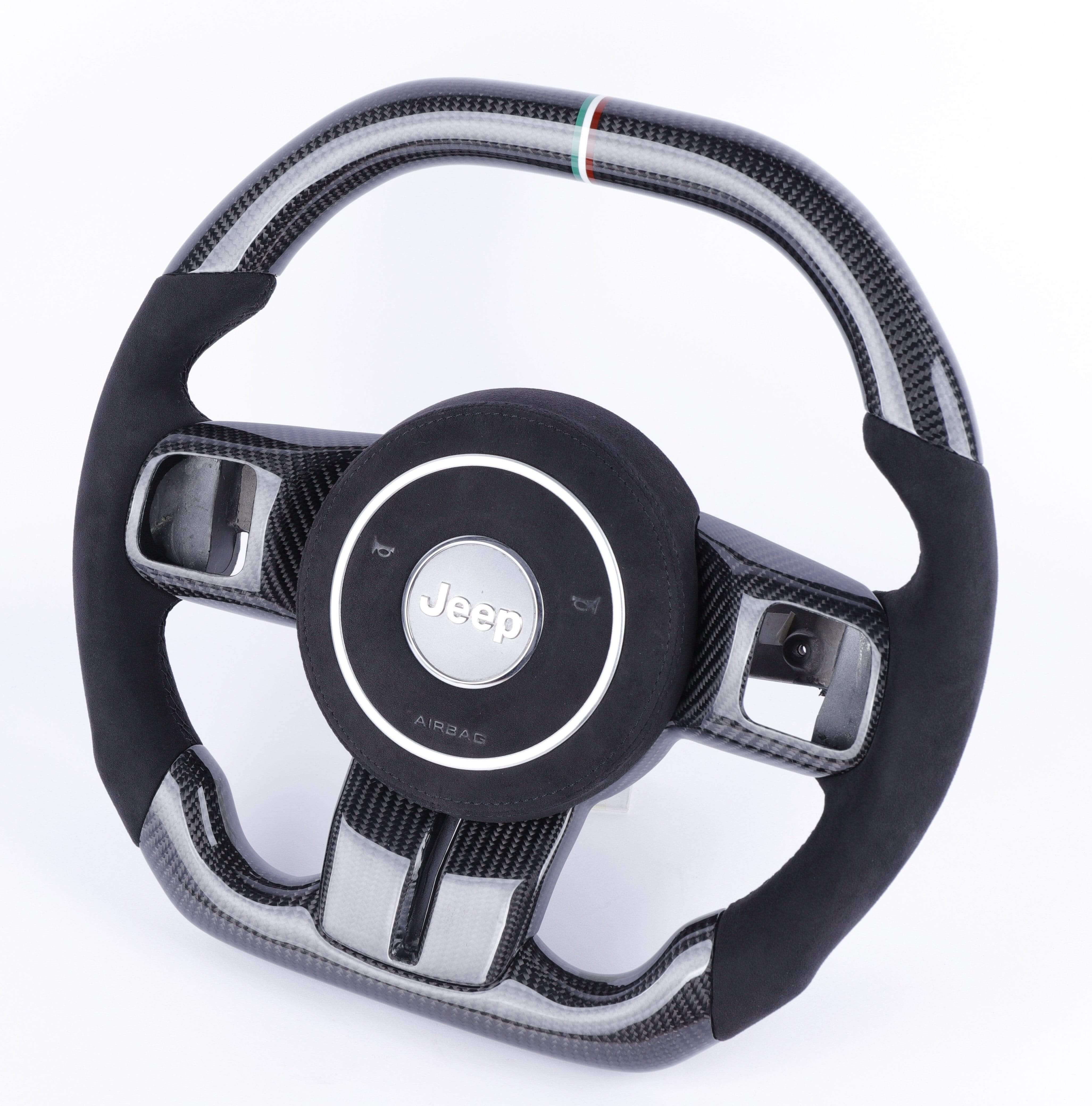 2011-2017 Jeep Wrangler Custom Carbon Fiber Steering Wheel, reference RCC-JEEP-04
