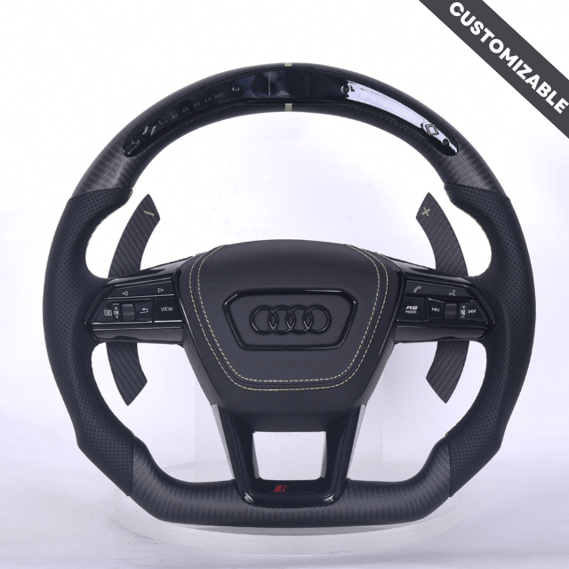 2020+ Audi A6, S6, RS6, A7, S7, RS7 & C8 Custom Carbon Fiber Steering Wheel, reference RCC-AUDI-08